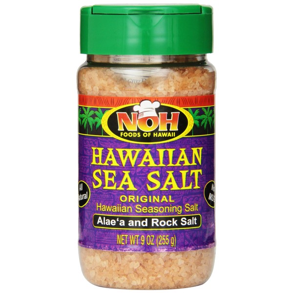 NOH Foods of Hawaii Original Hawaiian Seasoning Salt, Alae'A, 9 Ounce