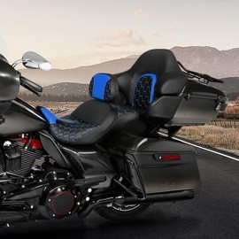 C.C.Rider Driver Rider Backrest for Harley Davidson Touring 2009-2023 Street Glide Road Glide Electra Glide and Tri Glide models