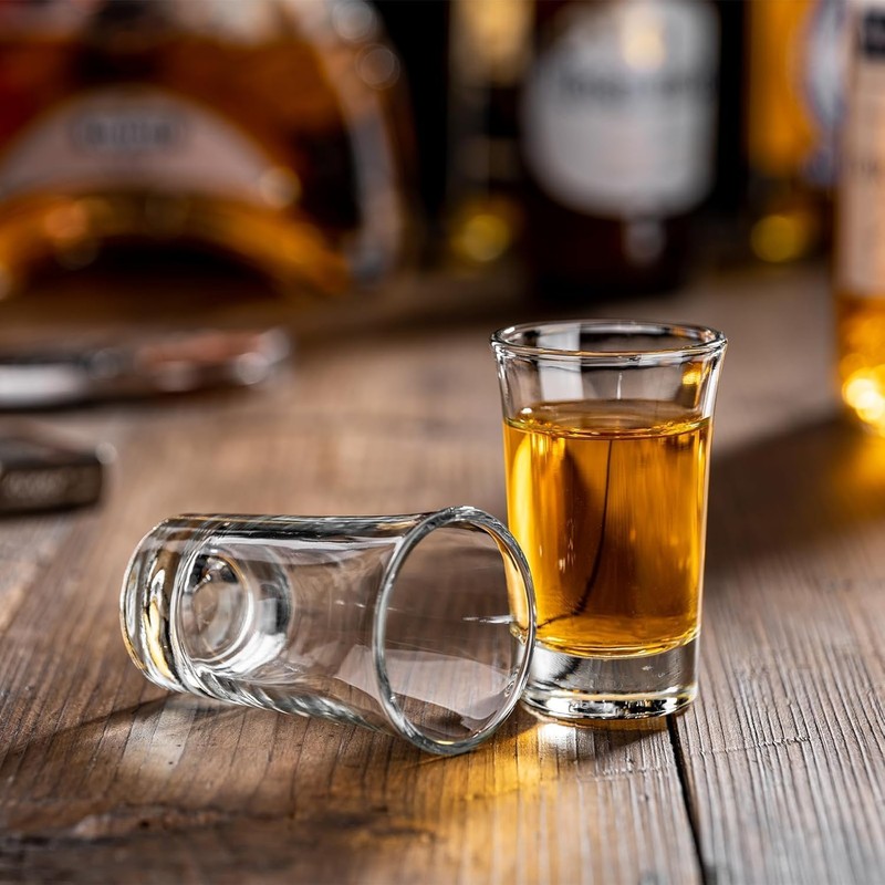 SUN GKOTTA 100 pcs 1.5OZ Heavy Shot Glasses Bulk,For Bar,Wedding