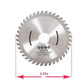 TINVHY 3PCS Angle Grinder Blade 4.5 in x 7/8 in Carbide Tipped Teeth Compact Circular Saw Blade Suitable for Fast Cutting of All Kinds of Wood and Non-Ferrous Metals