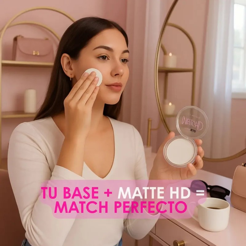 Pink Up, Compact Polvo Hd, Matificante, Pieles Mixtas Color