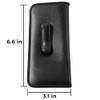 Calabria Soft Slip-In Glasses Case Pocket Belt Metal Clip Black/Brown(2Pack)