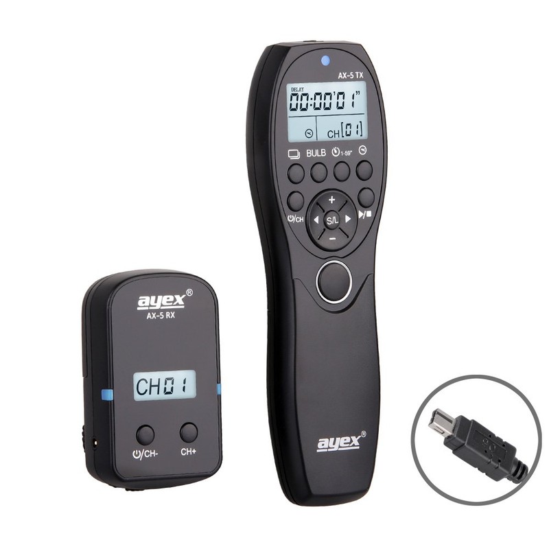 ayex Wireless Timer Remote Shutter Release AX-5 Compatible with Nikon
