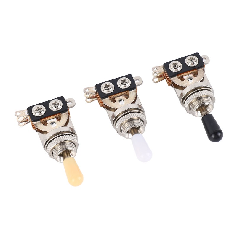 3pcs 3 Way Guitar Toggle Switches Short Straight Switch with