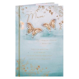 Clintons: Sparkle Butterflies Watercolour Pop Out Mother's Day Cards, Mum Mothers Day Card,165x254mm, multi-color