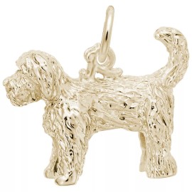 Rembrandt Gold-Plated Sterling Silver Labradoodle Dog Charm by Rembrandt