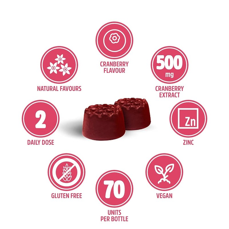 VITALDIN Cranberry Gummies – 500 mg of Cranberry Extract per