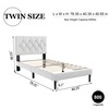 HAOARA Twin Size Platform Bed Frame with Upholstered Button Tufted