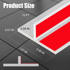 ToLanbbt T-Shaped Door Draft Stopper 1.97 in x 10 FT Silicone Weather Stripping Door Seal Double-Sided Adhesive Draft Seal Tape for Doors Windows and Shower Glass Gaps, Side, Frame, Clear