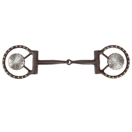Toklat Antique Brown Western Concho Dee Snaffle Bit