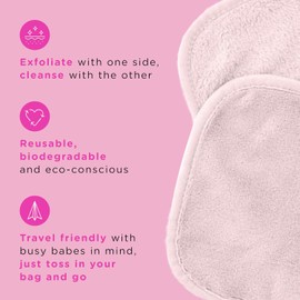 ERASE YOUR FACE Danielle Enterprises - Paños de maquillaje reutilizables para la cara, paquete de 4 unidades, D50007, ECO, 1 unidad