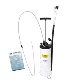 FIRSTINFO A1102USY5 US. DE. Patent 6.5L Pneumatic/Manual Oil Extractor Pump for Automobile Fluids Vacuum Evacuation w/Hose Storage & 3.5 x 4.5mm Hose & Sealing Cap