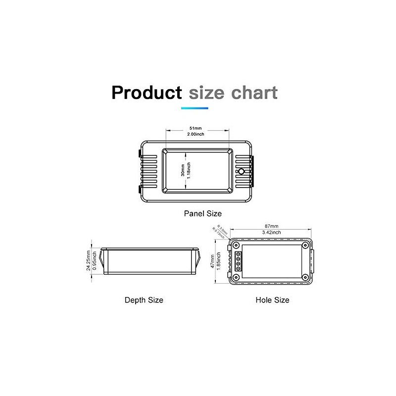 AC Current Voltage Amperage Power Energy Panel Meter LCD Digital