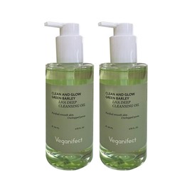 Vegan Effect Clean & Glow Green Barley LHA Deep Cleansing Oil 205ml 2 Pieces / Circle / 비건이펙트 클린 앤 글로우 청보리 LHA 딥 클렌징 오일 205ml 2개  써클