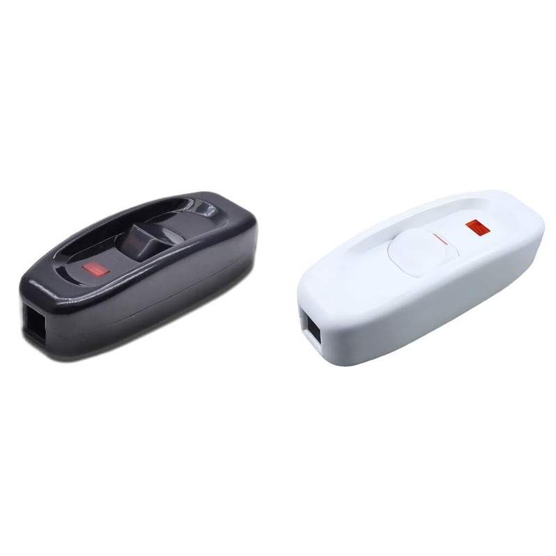 2piece Lamp Switch Inline Low Profile Switch with LED Light