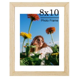 8X10 Picture Frame 1 Pack, Solid Wood Black Picture Frames, Display Pictures 5x7 with Mat or 8x10 Without Mat, Multi Photo Frames Collage for Wall or Tabletop Display, Poster Frames, Great Gift