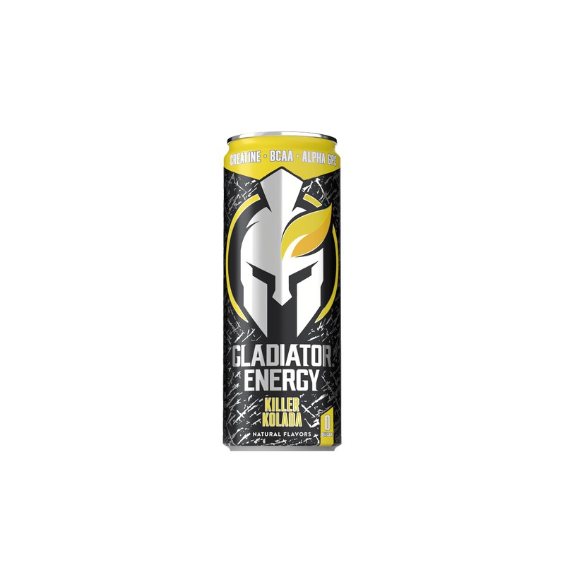 Gladiator Energy Drink, Sugar-Free, 12 Pack, Killer Kolada, 12oz Cans,