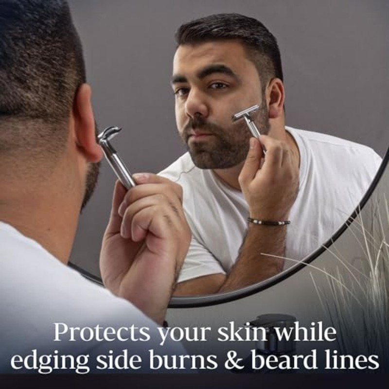 King C. Gillette Double-Edge Safety Razor blades for better control,