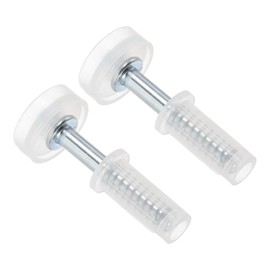 PATIKIL Bifold Door Hardware, 2 Stück, 2,3 cm Doppelfalt-Tür-Oberseite, Führungsrad, Rolle, Bifold Schranktür, Hardware, Reparaturteil-Set für Faltschrank, Schiebetür, Weiß