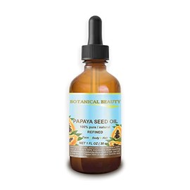 PAPAYA SEED OIL WILD GROWTH. 100% Pure/Natural/Undiluted/Virgin/Unrefined Cold Pressed Carrier Oil. For Skin, Hair, Lip and Nail Care (1 Fl. oz. - 30 ml.)