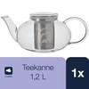 Leonardo Teekanne Moon, 1,2 l, hitzebeständiges Glas, Deckel und Edelstahl-Sieb