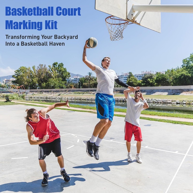 Reusable Waterproof Basketball Court Stencil Kit for Concrete