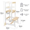 WOOD CITY Kitchen Stool Helper for Kids with Non-Slip Mat,