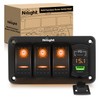 Nilight 3 Gang Rocker Switch Panel with PD Type C