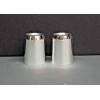 Pair of Silver Plated Smooth Candle Follower 7/8" Size (Burner