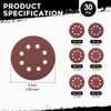 Kozelo 30 Pack Sanding Disc Kit 5 Inch 100/150/180/240/320/400 Grit