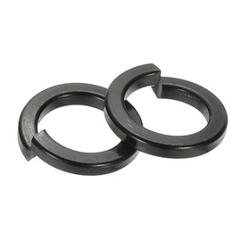 PATIKIL M12 Lock Washers, 25pcs Split Lock Washers 304 Stainless Steel Lock Washer Black Zinc Plating for Screws Bolts Nuts, 12mm x 18mm x 3mm