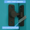 Wocoe Barn Door Latches,Black 90 Degree Gate Lock,Flip Gate Latches
