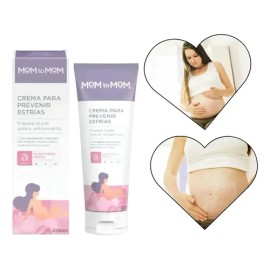 Crema Para Prevenir Estrias Mom To Mom 250ml - Etapa A Crema - Con Aceite De Almendras Dulces, Rosa Mosqueta Y Centella Asiática - Elasticidad Y Nutri