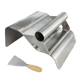 Eastrpupira Concrete Curbing Trowel, Garden Edging Curb Trowel Concrete Tool, Curb Hand Tool with Putty Knife for Lawn, Garden, Pavement (S Type)