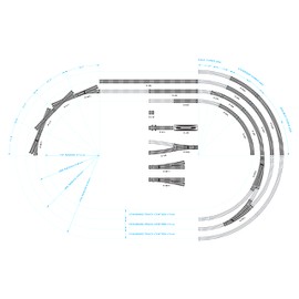 Hornby R8073 00 Gauge Right Hand Point Track, 168 millimeters