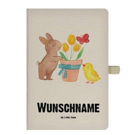 Mr. & Mrs. Panda DIN A4 Personalisiertes Notizbuch Hase Küken - Ostergeschenke, Osterdeko, Personalisierte Geschenke, Osterdeko, Osterhase, Namen,