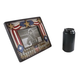 Patriotic USA Gold Stars Hope Hero Faith Strength Love Brave 6"X4" Picture Frame