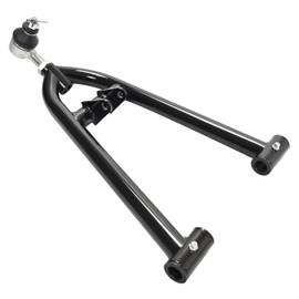 KUAFU Front A Arm Compatible with 2008-2013 Yamaha Raptor 125 250 Adjustable Extended +3" wider and 1" forward Arms Suspension Gloss Black