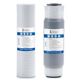 iFilters 2-Stage Sediment & CTO Whole House Water Filter Replacement Set for LWH-D GEN 1 – NSF Certified, Fits Universal 10” x 2.5” Systems, AP110/AP117 Compatible, Removes Chlorine Taste & Odors