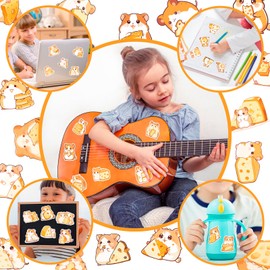 Hamster Stickers 100 Pcs Animals Stickers for Kids,Waterproof Cute Hamster Animals Sticker Decoration for Cartoon Animals Theme Party,Vinyl Animals Sticker Set Basket Crafts Stuffers