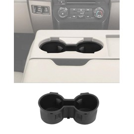 Cup Holder Insert Compatible with Ford F150 Ford F250 F350 F450 F550 2015 2016 2017 2018 2019 2020 2021 2022 Front Seat Dual Cup Holder Rubber Insert