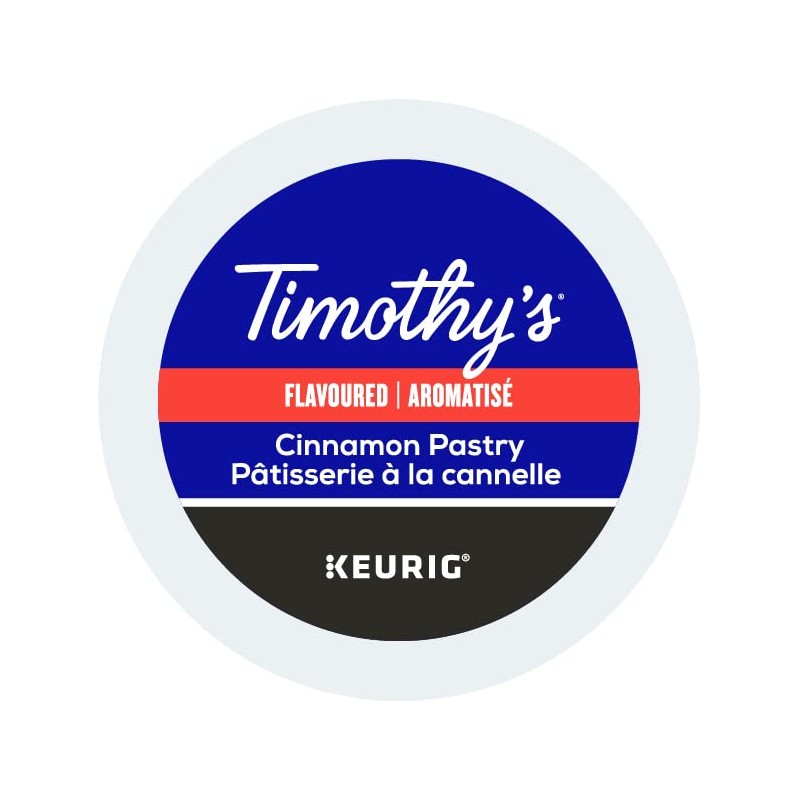 Timothy's World Coffee, Cinnamon Pastry, K-Cup Portion Pack for Keurig