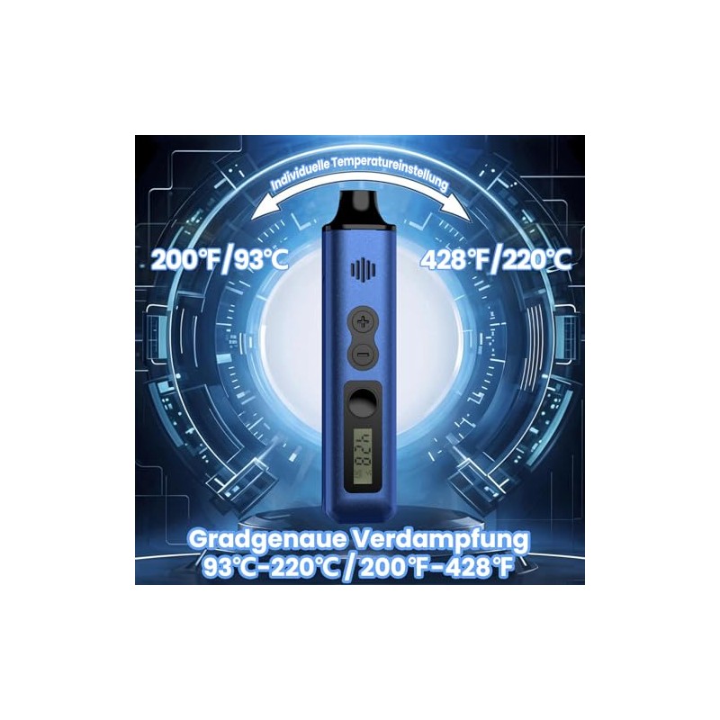 Vaporizer Herbs | MEDGRAM Precise Temperature Setting 93-220°C | LCD