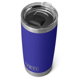 YETI Rambler 20 oz Tumbler Retired Color, Stainless Steel, Vacuum Insulated with MagSlider Lid, Offshore Blue
