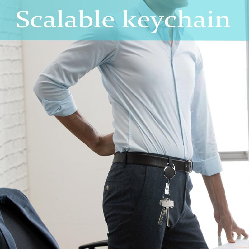 MaIelasd Retractable Badge Holder with Clasp and Clip for Id