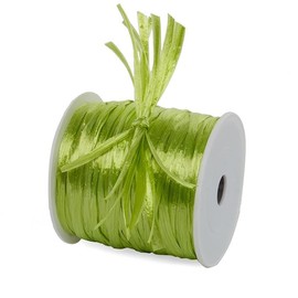 Lime Metallic Raffia Ribbon 1/4" X 100 Yards