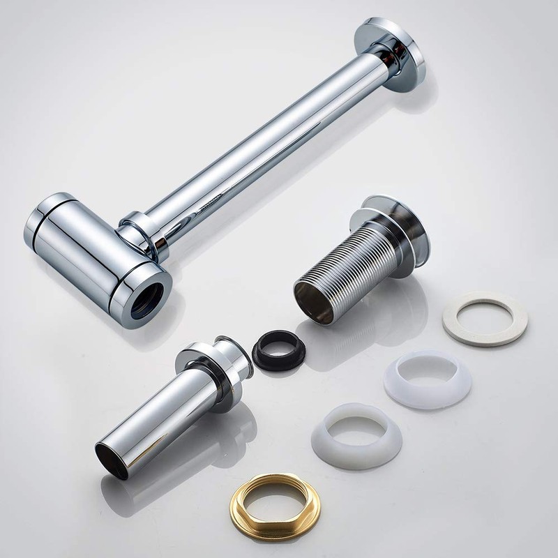 MENATT Round P-Trap Waste Pipe Kit Assembly, Bottle Trap Deodorant