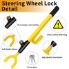 NOEAIKE Steering Wheel Lock,Heavy Duty Anti-Theft Car Device,Adjustable Length Locking