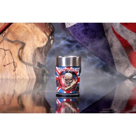 Nemesis Now B4126M8 Iron Maiden Bicchierino da liquore, 7 cm, in resina, con inserto in acciaio inox