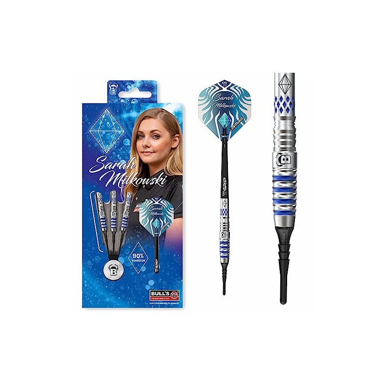 BULL'S Sarah Milkowski Dart, Silver, 20 g